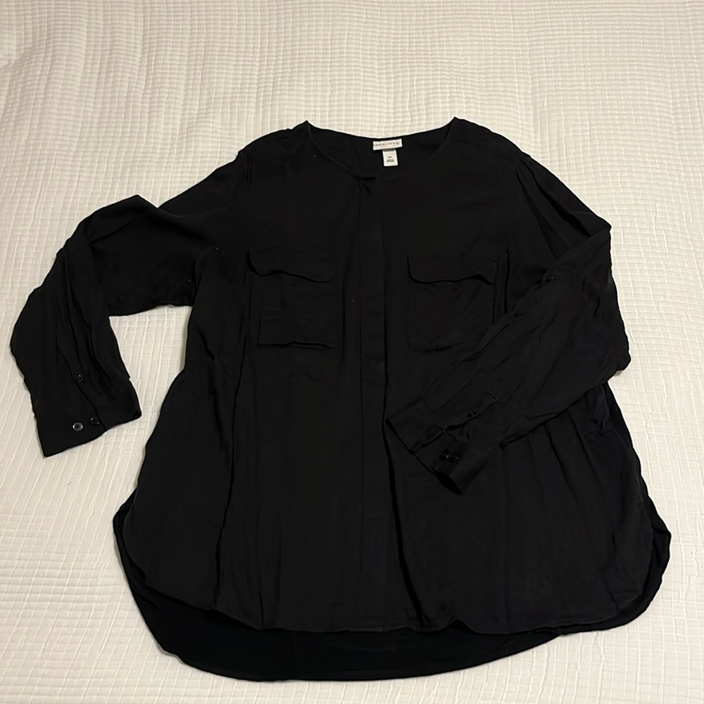 Ava & Viv Blouse Mixed Media Top